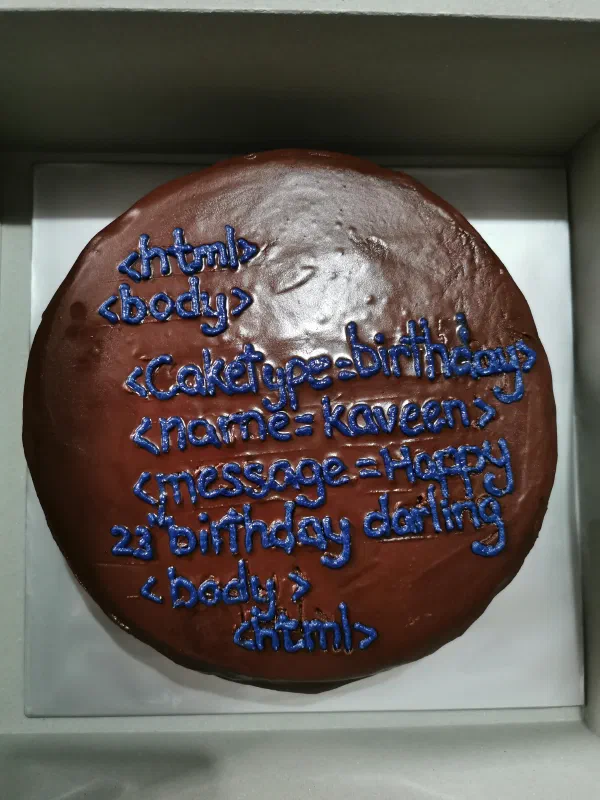 Questionable HTML Birthday Cake photo