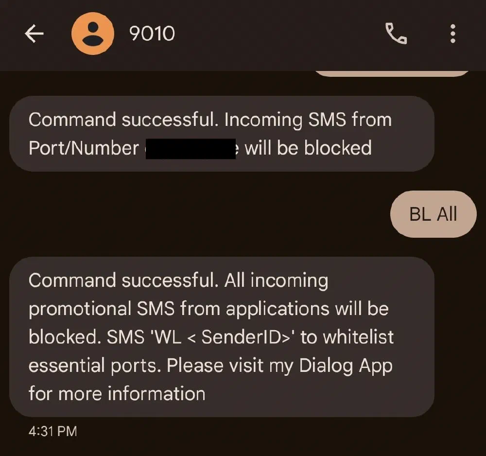 Android Messages App Showing Subscription