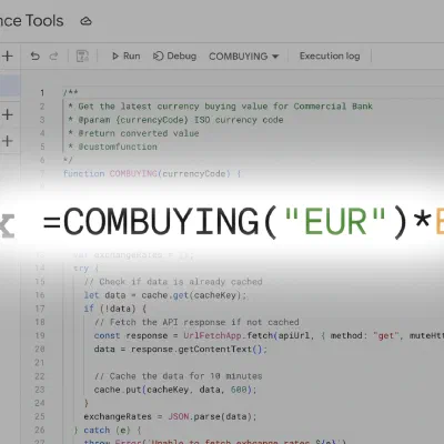 Making a custom Google Sheets function for currency conversion post thumbnail