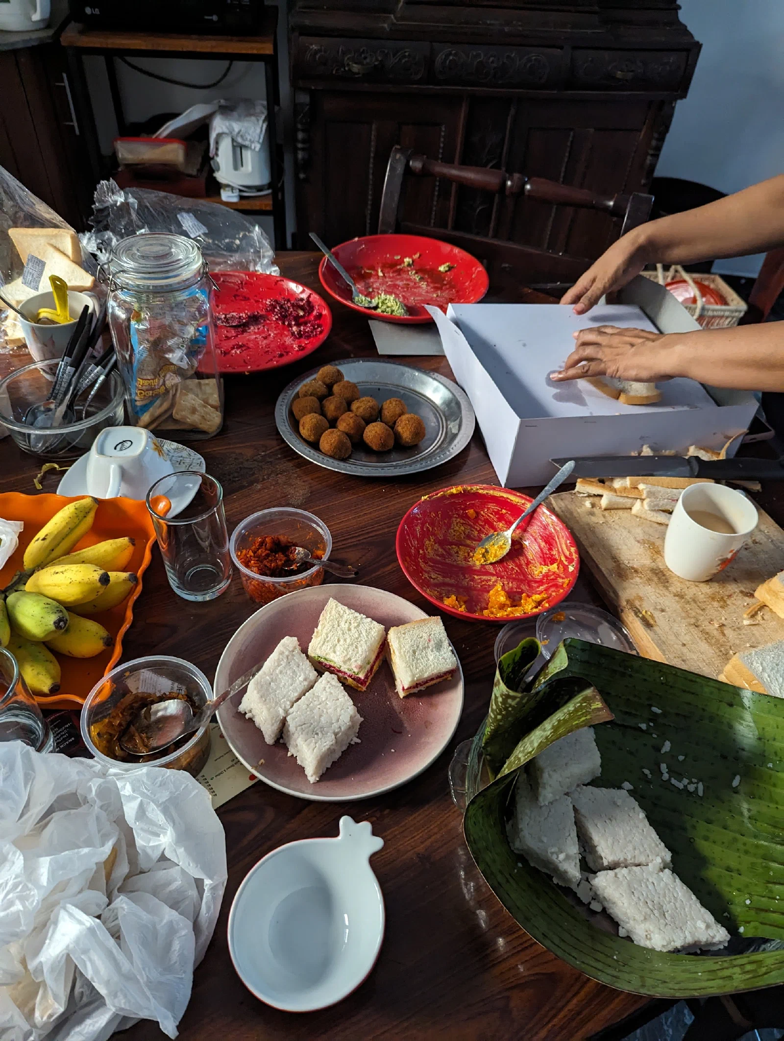 Birthday spread, prepared by my mother for the temple